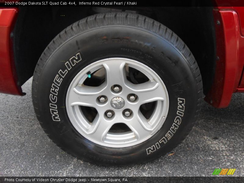 Inferno Red Crystal Pearl / Khaki 2007 Dodge Dakota SLT Quad Cab 4x4