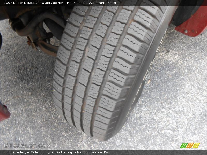 Inferno Red Crystal Pearl / Khaki 2007 Dodge Dakota SLT Quad Cab 4x4