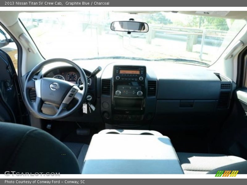 Graphite Blue / Charcoal 2013 Nissan Titan SV Crew Cab