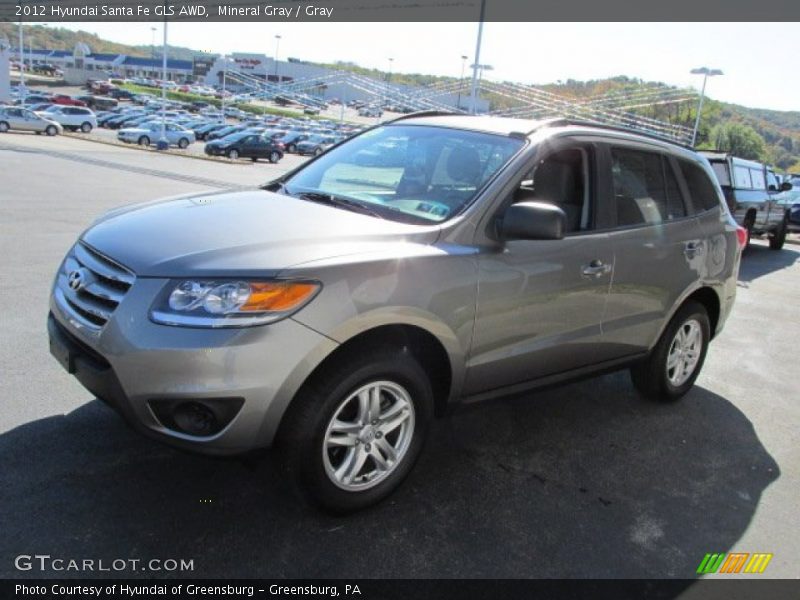 Mineral Gray / Gray 2012 Hyundai Santa Fe GLS AWD