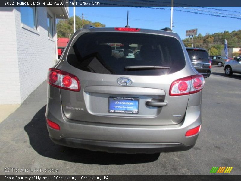 Mineral Gray / Gray 2012 Hyundai Santa Fe GLS AWD