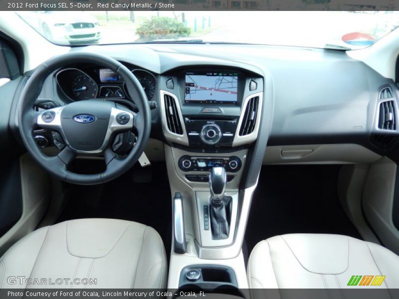 Red Candy Metallic / Stone 2012 Ford Focus SEL 5-Door