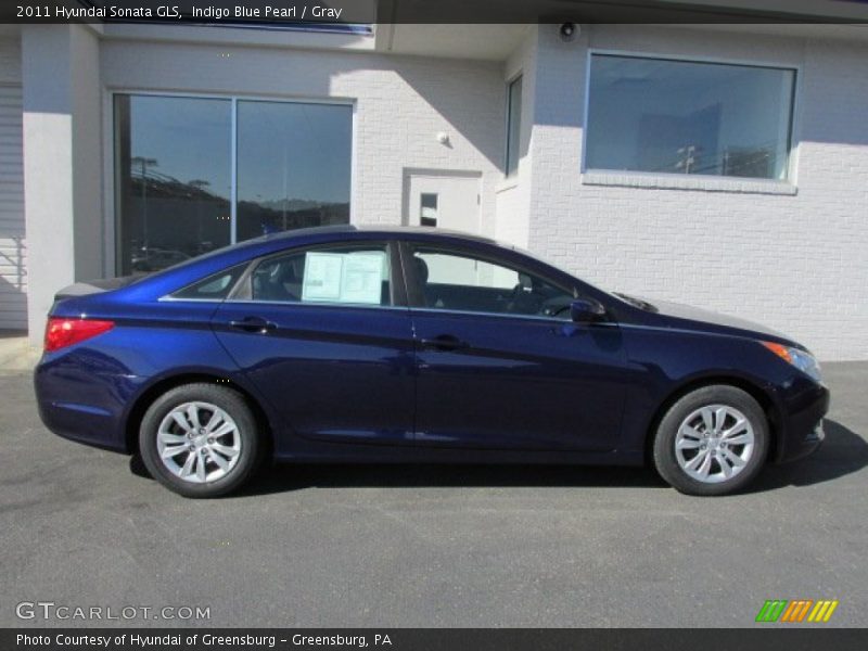 Indigo Blue Pearl / Gray 2011 Hyundai Sonata GLS
