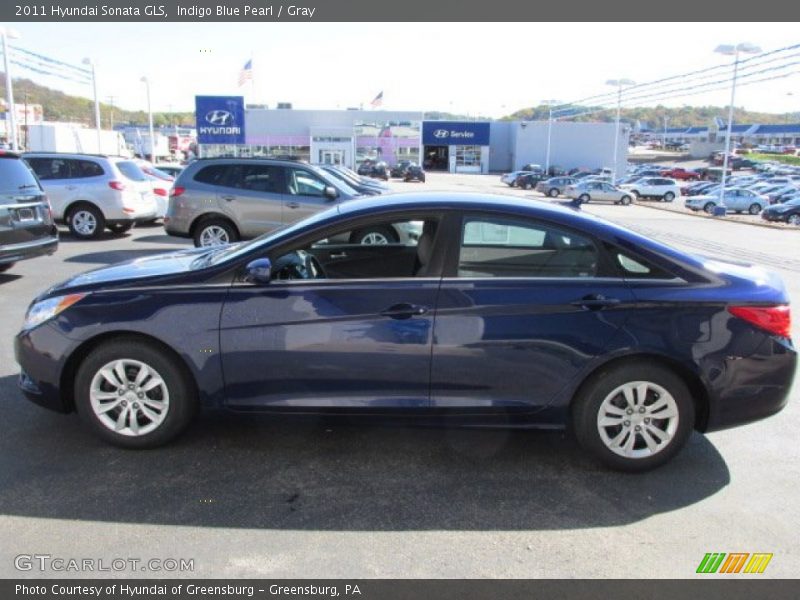 Indigo Blue Pearl / Gray 2011 Hyundai Sonata GLS
