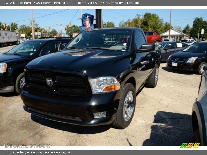 Black / Dark Slate Gray/Medium Graystone 2012 Dodge Ram 1500 Express Regular Cab