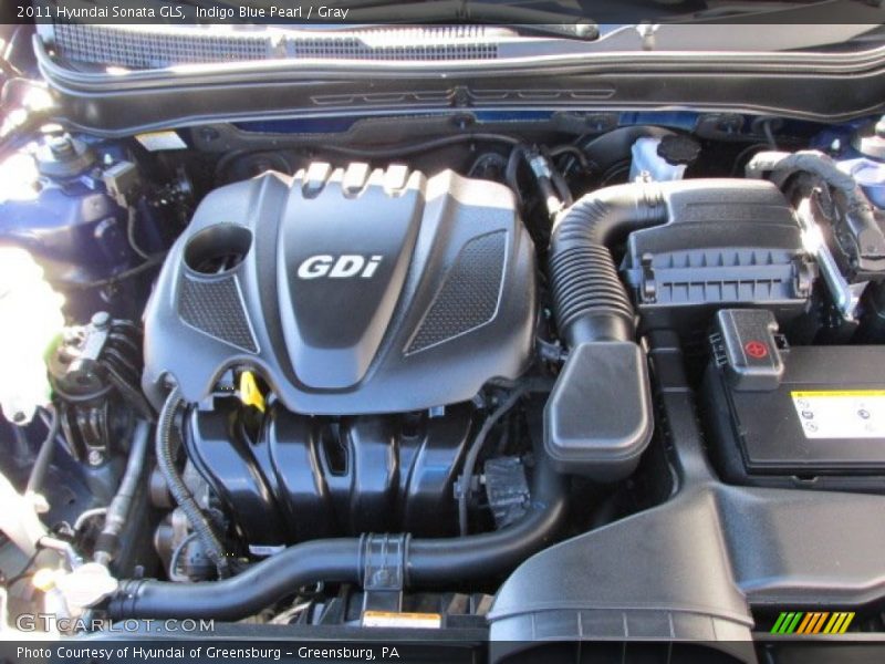 Indigo Blue Pearl / Gray 2011 Hyundai Sonata GLS