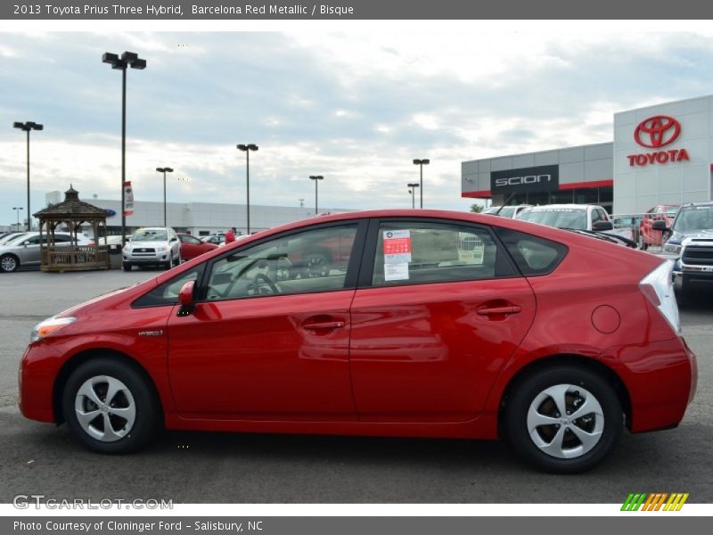 Barcelona Red Metallic / Bisque 2013 Toyota Prius Three Hybrid