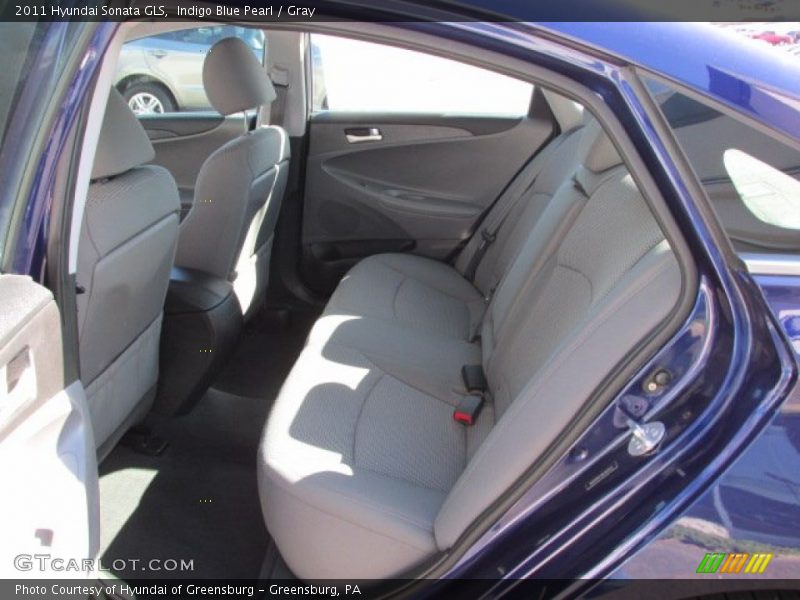 Indigo Blue Pearl / Gray 2011 Hyundai Sonata GLS