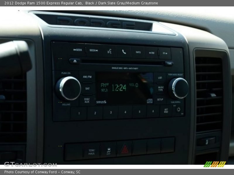 Black / Dark Slate Gray/Medium Graystone 2012 Dodge Ram 1500 Express Regular Cab