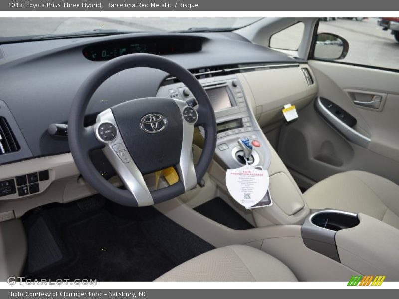 Barcelona Red Metallic / Bisque 2013 Toyota Prius Three Hybrid