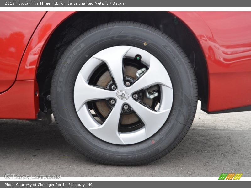 Barcelona Red Metallic / Bisque 2013 Toyota Prius Three Hybrid