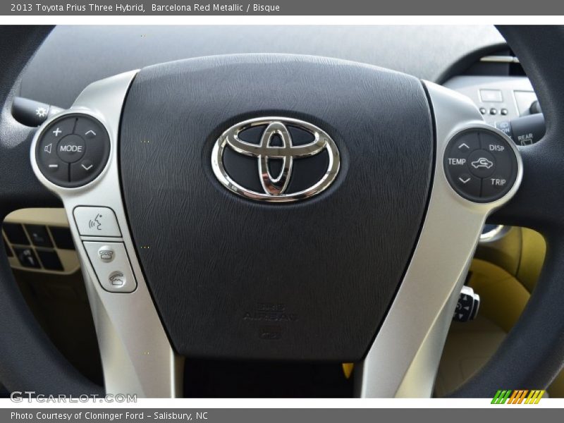 Barcelona Red Metallic / Bisque 2013 Toyota Prius Three Hybrid