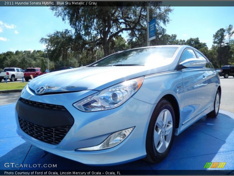 Blue Sky Metallic / Gray 2011 Hyundai Sonata Hybrid