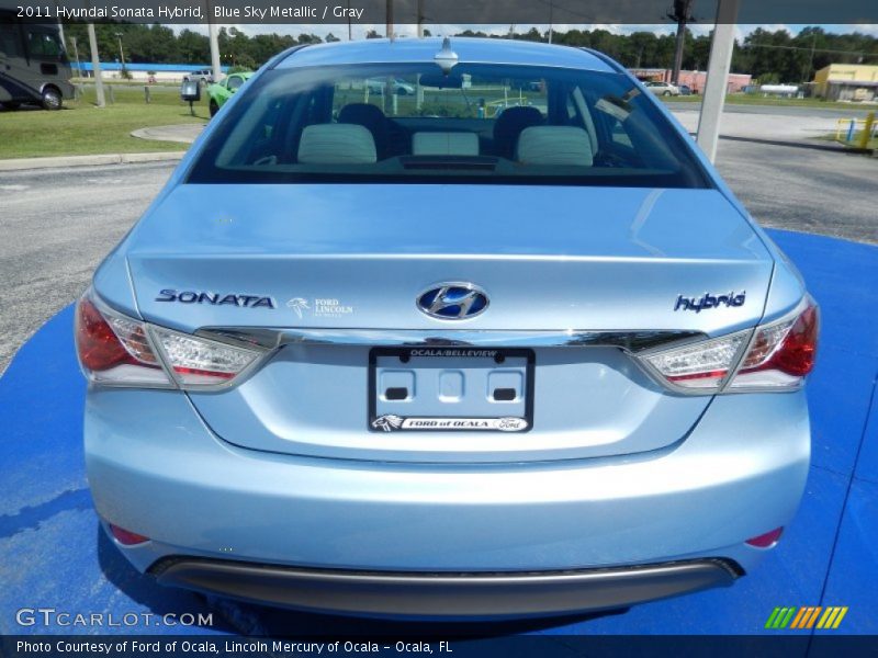 Blue Sky Metallic / Gray 2011 Hyundai Sonata Hybrid