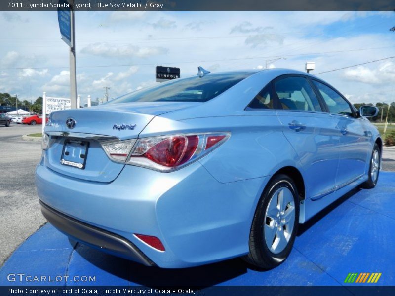 Blue Sky Metallic / Gray 2011 Hyundai Sonata Hybrid