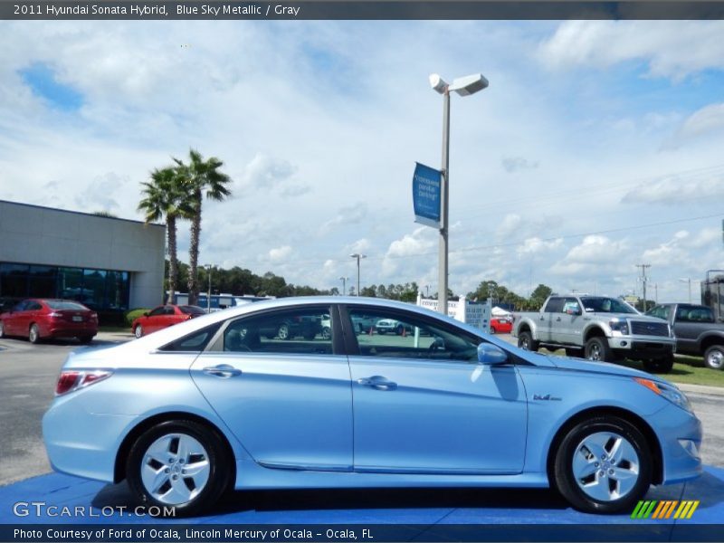 Blue Sky Metallic / Gray 2011 Hyundai Sonata Hybrid