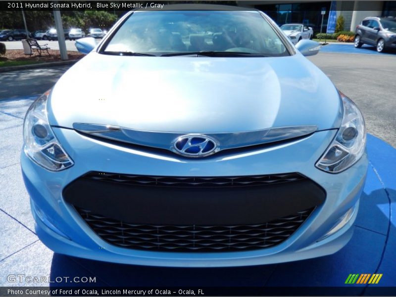 Blue Sky Metallic / Gray 2011 Hyundai Sonata Hybrid