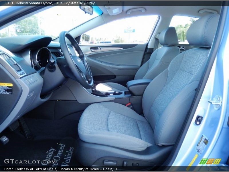 Blue Sky Metallic / Gray 2011 Hyundai Sonata Hybrid
