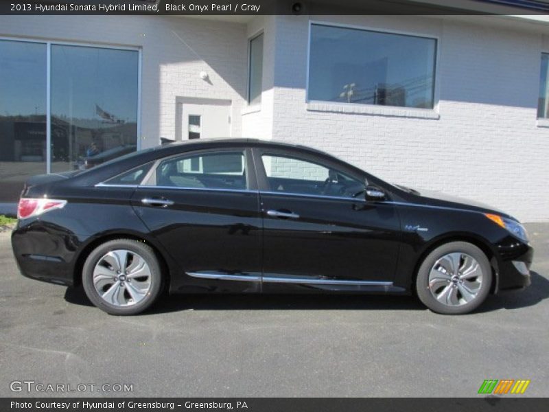 Black Onyx Pearl / Gray 2013 Hyundai Sonata Hybrid Limited
