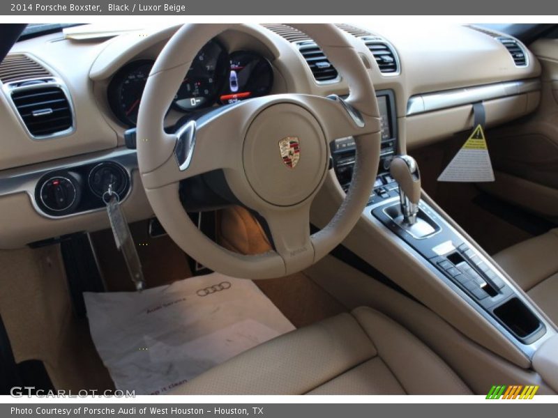 Black / Luxor Beige 2014 Porsche Boxster