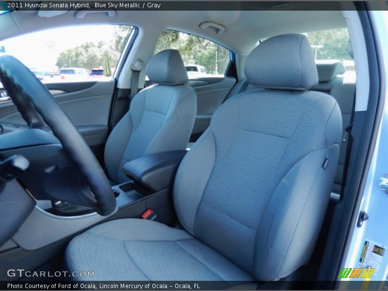 Blue Sky Metallic / Gray 2011 Hyundai Sonata Hybrid