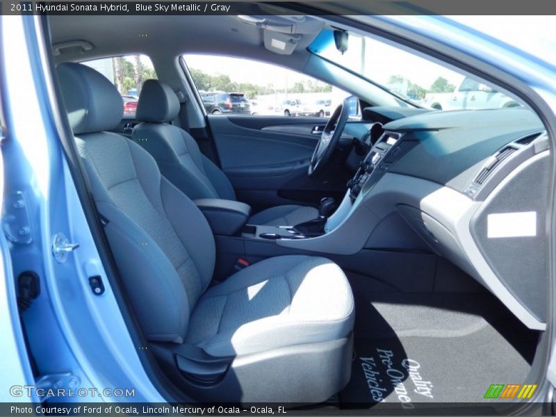 Blue Sky Metallic / Gray 2011 Hyundai Sonata Hybrid