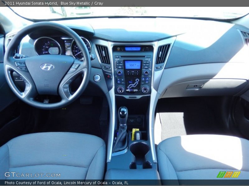 Blue Sky Metallic / Gray 2011 Hyundai Sonata Hybrid