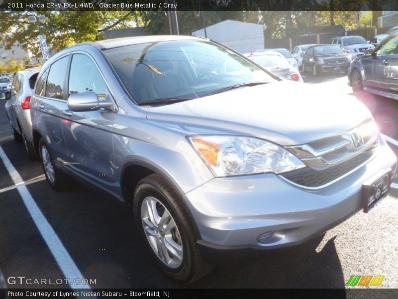 Glacier Blue Metallic / Gray 2011 Honda CR-V EX-L 4WD