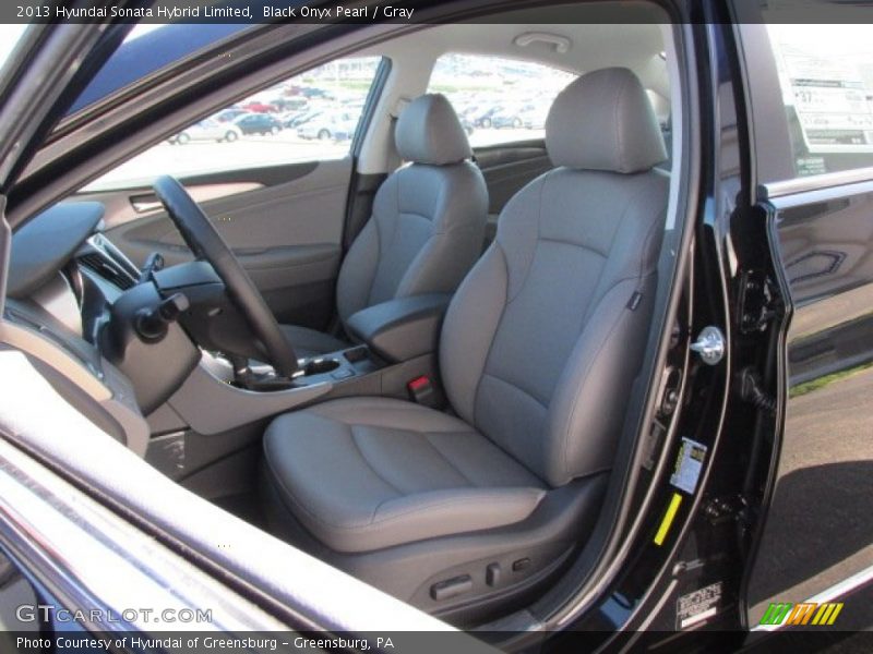Black Onyx Pearl / Gray 2013 Hyundai Sonata Hybrid Limited