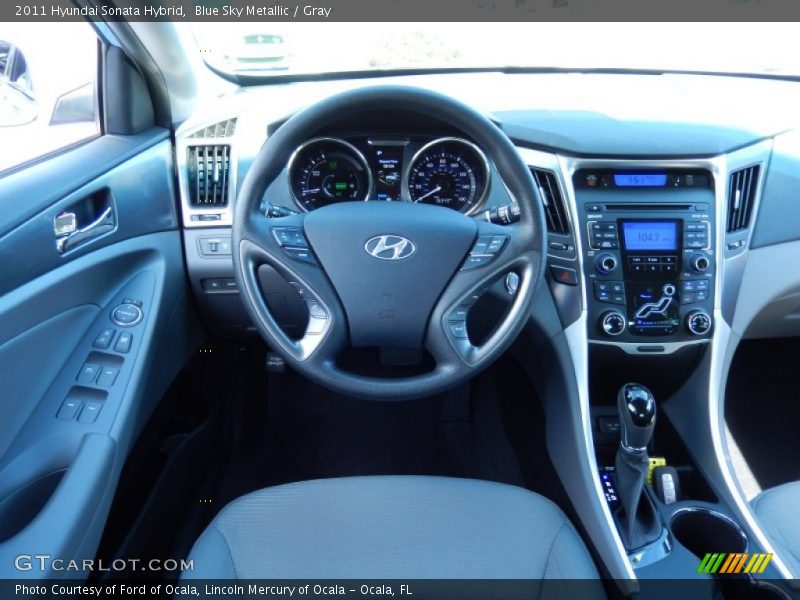 Blue Sky Metallic / Gray 2011 Hyundai Sonata Hybrid