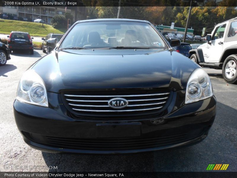 Ebony Black / Beige 2008 Kia Optima LX