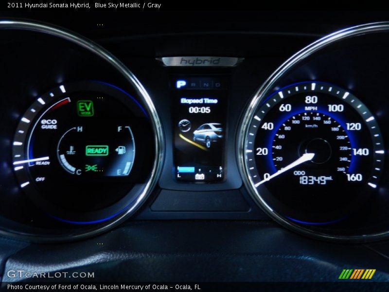 Blue Sky Metallic / Gray 2011 Hyundai Sonata Hybrid