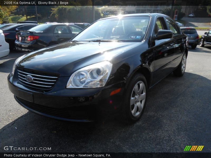 Ebony Black / Beige 2008 Kia Optima LX