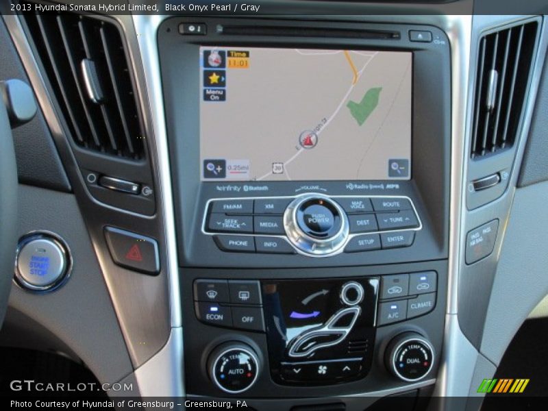 Black Onyx Pearl / Gray 2013 Hyundai Sonata Hybrid Limited