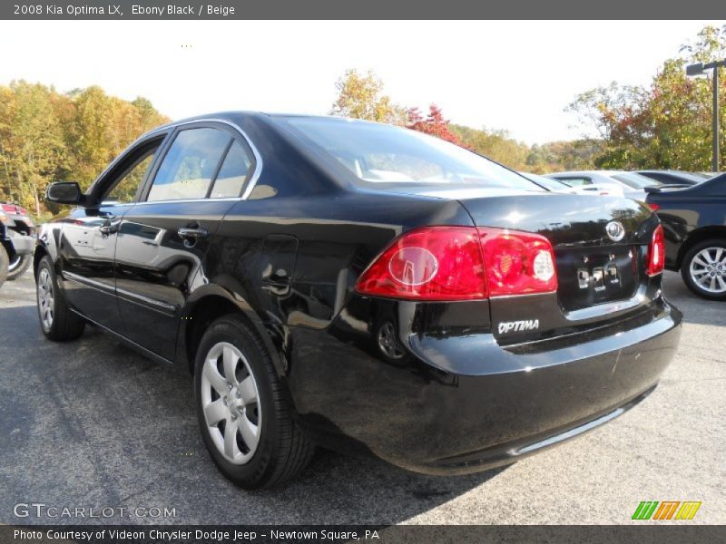 Ebony Black / Beige 2008 Kia Optima LX