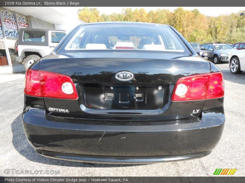 Ebony Black / Beige 2008 Kia Optima LX
