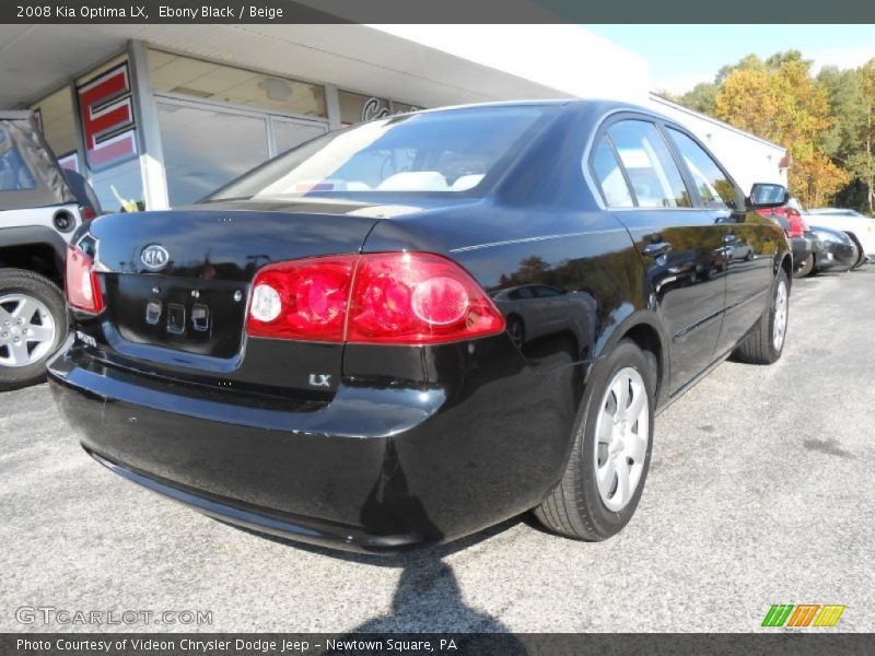 Ebony Black / Beige 2008 Kia Optima LX
