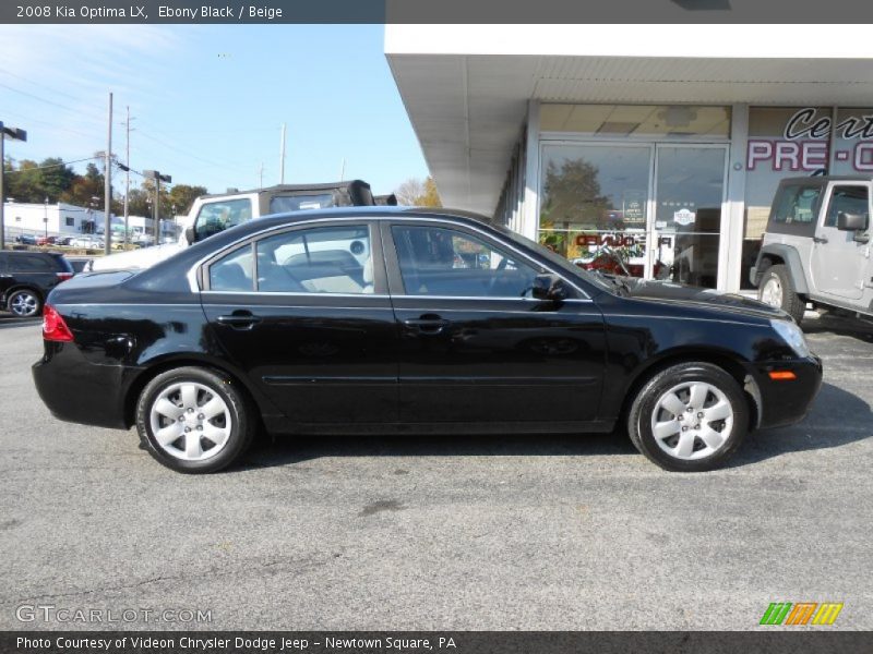 Ebony Black / Beige 2008 Kia Optima LX