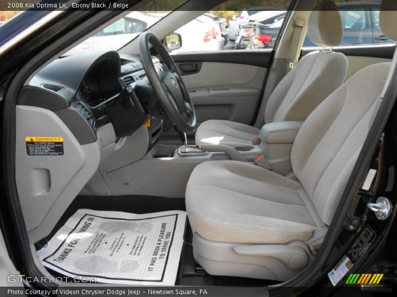 Ebony Black / Beige 2008 Kia Optima LX