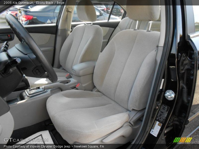 Ebony Black / Beige 2008 Kia Optima LX
