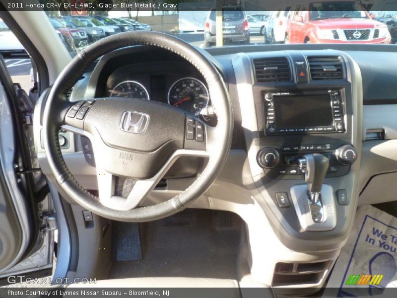 Glacier Blue Metallic / Gray 2011 Honda CR-V EX-L 4WD