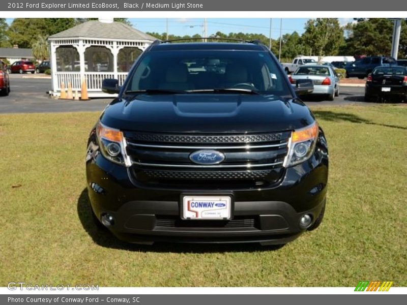Black / Medium Light Stone 2012 Ford Explorer Limited EcoBoost