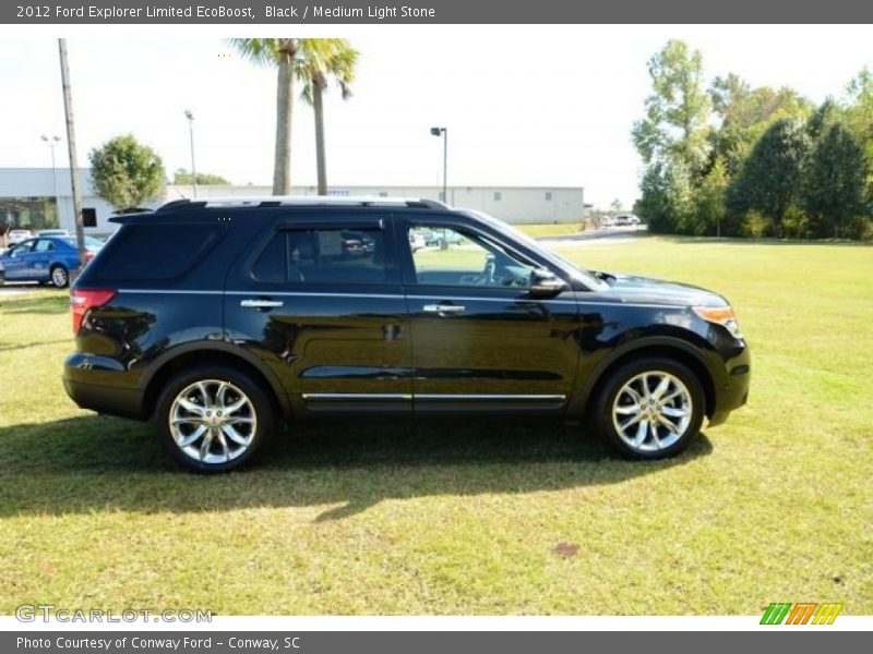 Black / Medium Light Stone 2012 Ford Explorer Limited EcoBoost