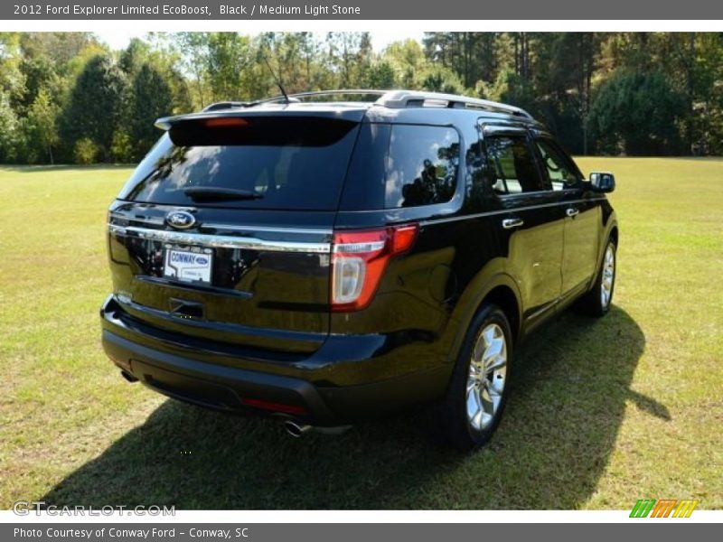 Black / Medium Light Stone 2012 Ford Explorer Limited EcoBoost