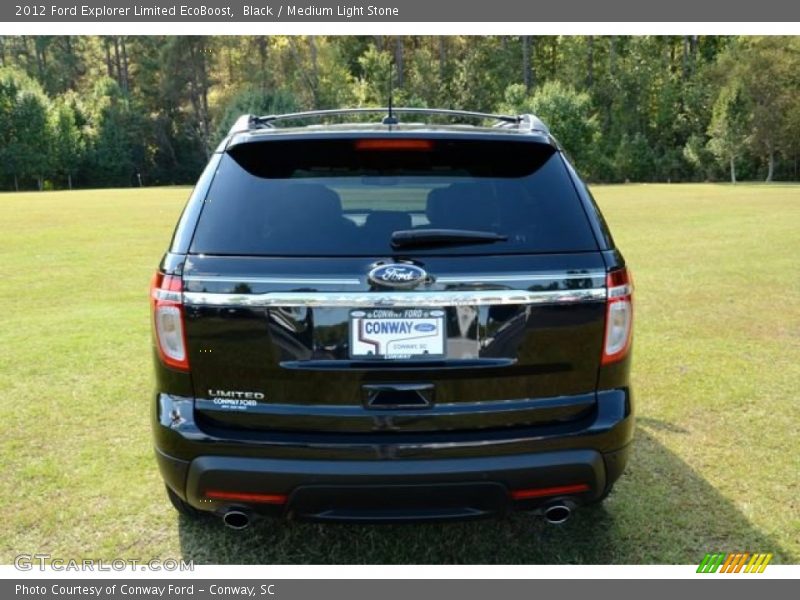 Black / Medium Light Stone 2012 Ford Explorer Limited EcoBoost