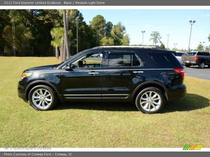 Black / Medium Light Stone 2012 Ford Explorer Limited EcoBoost