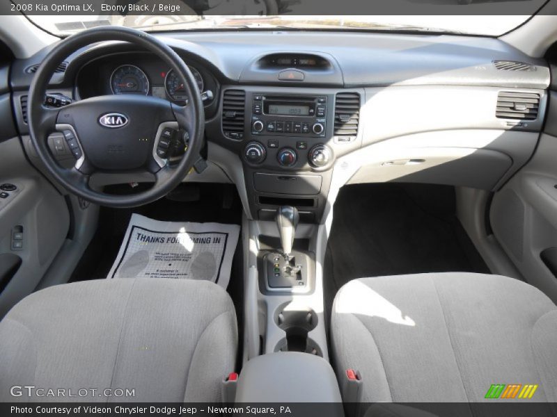 Ebony Black / Beige 2008 Kia Optima LX