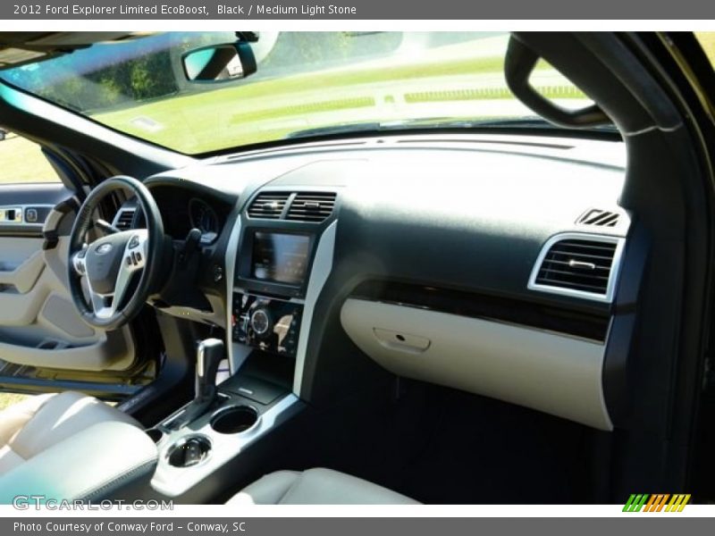 Black / Medium Light Stone 2012 Ford Explorer Limited EcoBoost
