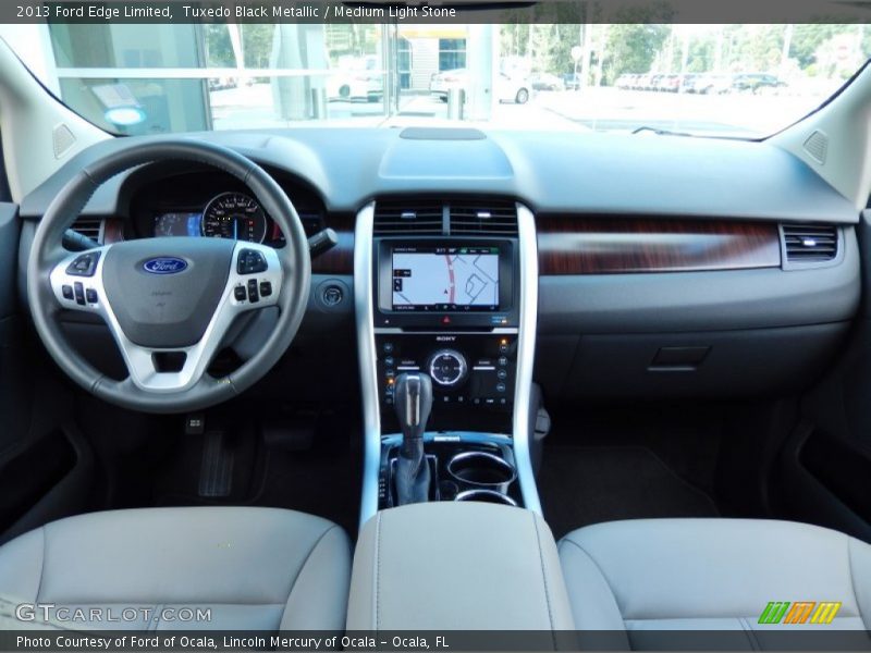 Tuxedo Black Metallic / Medium Light Stone 2013 Ford Edge Limited