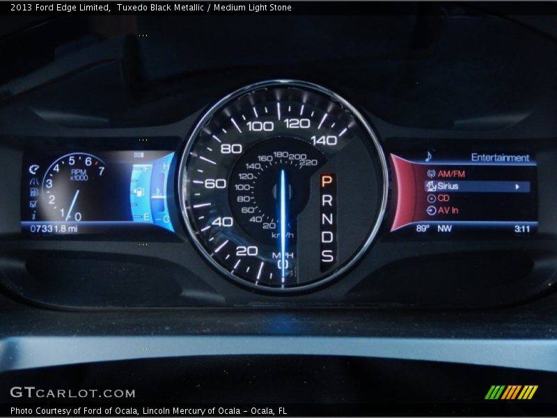 Tuxedo Black Metallic / Medium Light Stone 2013 Ford Edge Limited
